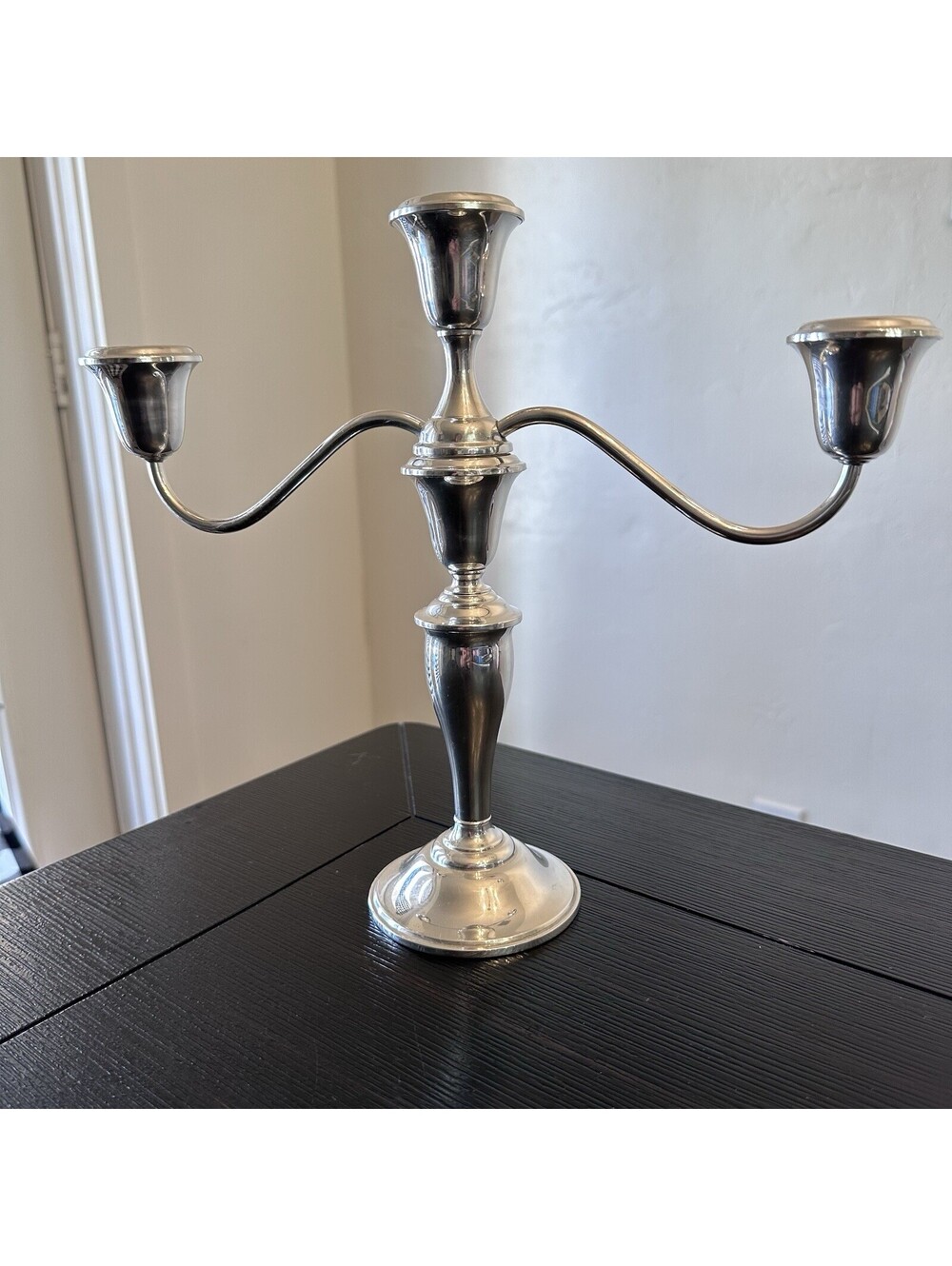 Gorham Sterling Silver .925 Q Detachable 3-Light Candelabra Candlestick #815 VGC